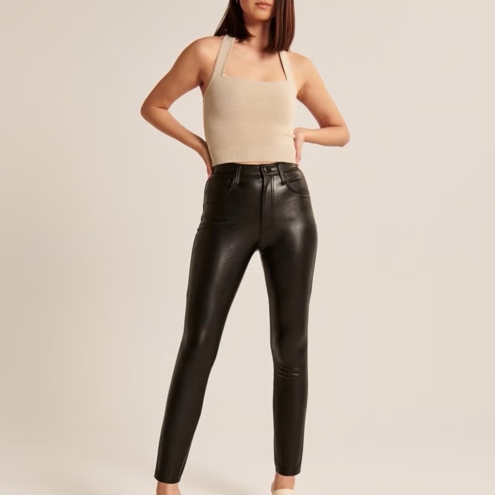 Abercrombie & Fitch Black Leather Pants